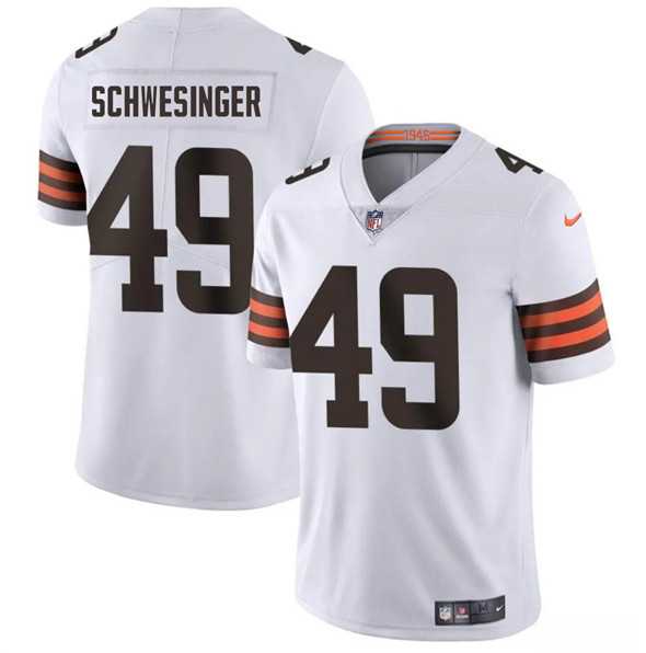 Men & Women & Youth Cleveland Browns #49 Carson Schwesinger White 2025 Vapor Limited Stitched Jersey->cleveland browns->NFL Jersey